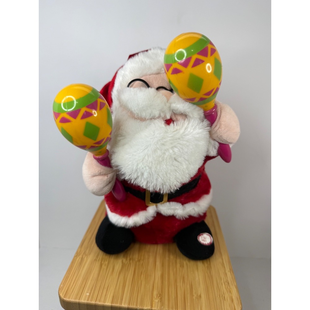 Santa Claus w/ Maracas Plays Feliz Navidad Dan Dee Collectors Choice 10" VIDEO